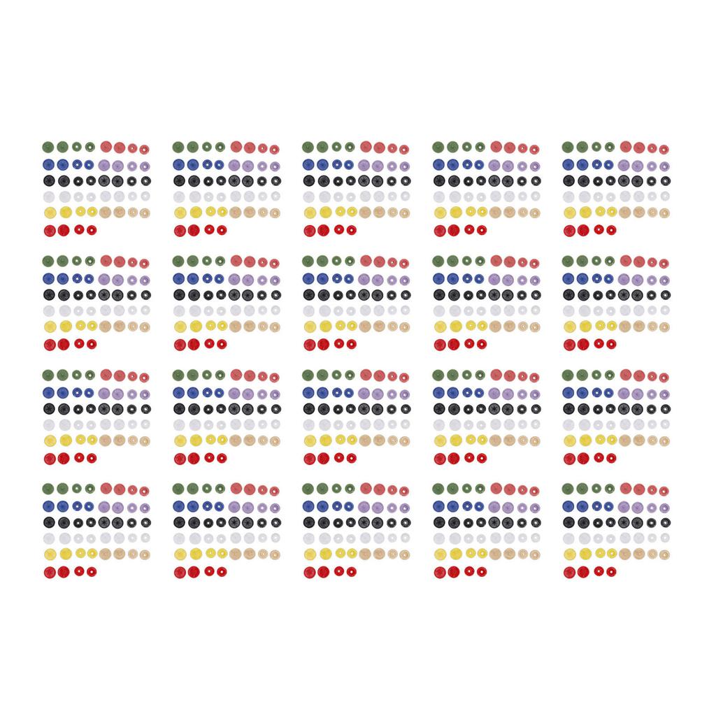 220 Sets Colorful Snap Buttons No Sew Plastic Snap Fasteners for Clothing Embroidery Crafts