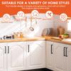 10Pcs Stainless Steel Cabinet Handle Black Modern Square Bar Drawer Handle With 160mm Hole Spacing for Kitchen Bedroom Bathroom