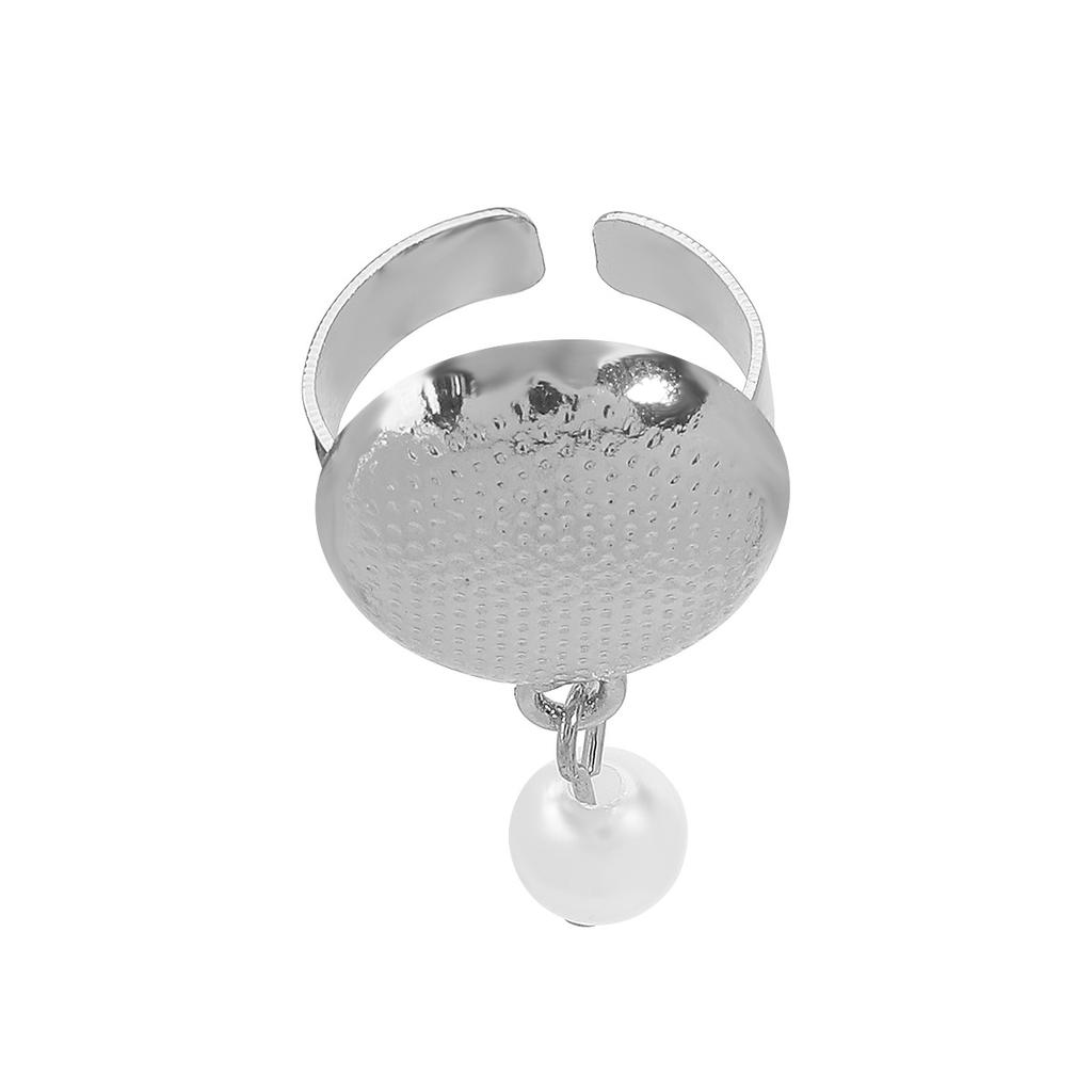 Europäischer und amerikanischer neuer Modestil ist geometrischer runder Ohrschmuck, Nischen-High-End-Imitationsperlenring-Halskette