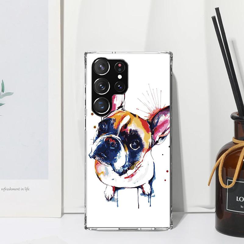 French Bulldog Dog Pug Phone Case For Samsung Galaxy S26 S25 Edge S24 FE S23 S22 Ultra S21 Plus S20 + Art Fundas Back Cover Gala