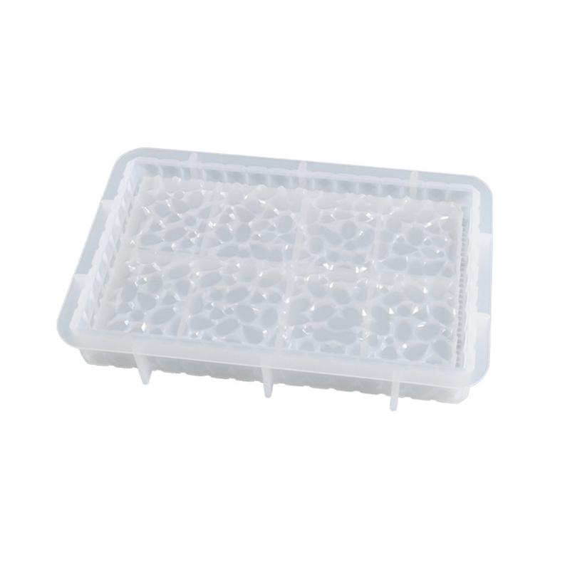 Diamond Pattern Storage Tray Coaster Mold Silicone Ornament Mold Resin Casting Molds for Making Faux Agate Slice Cup Mat