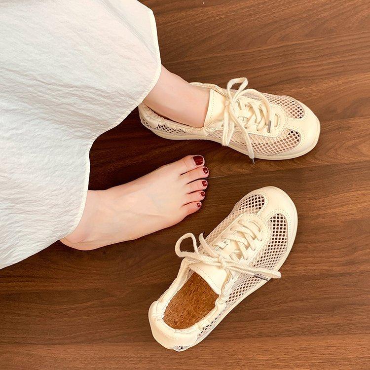 Mesh breathable German training shoes women's 2025 new summer casual sports shoes flat-bottomed versatile small Forrest Gump shoes