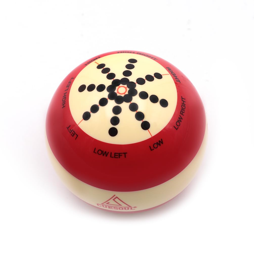 CUESOUL 6oz Remap 2 1/4 Resin Billiard Cue Ball for Training, Red (BC002)