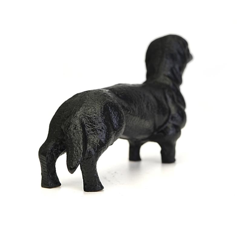 Creative Iron Dog Sculpture Modern Home Decoration Animal Art Ornaments Collection Figurines Desktop Decors for Bedroom
