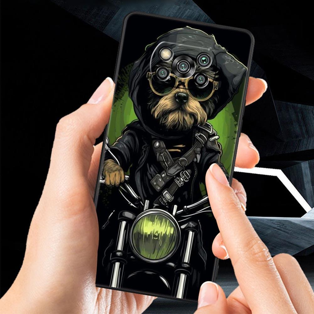 Motorcycle Phone Case for Xiaomi Poco F7 F6 F5 F4 F3 X6 X5 X4 X3 NFC F7 Ultra M4 C51 C55 GT 5G Soft TPU Cover Fundas Capas Coque