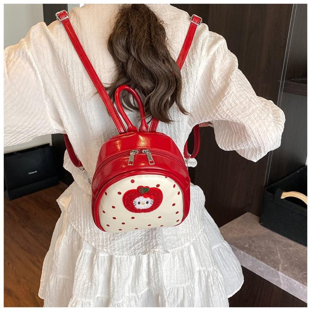 Popular cute puppy embroidered versatile literary backpack tote bag women's lazy wind large-capacity commuter shoulder bag