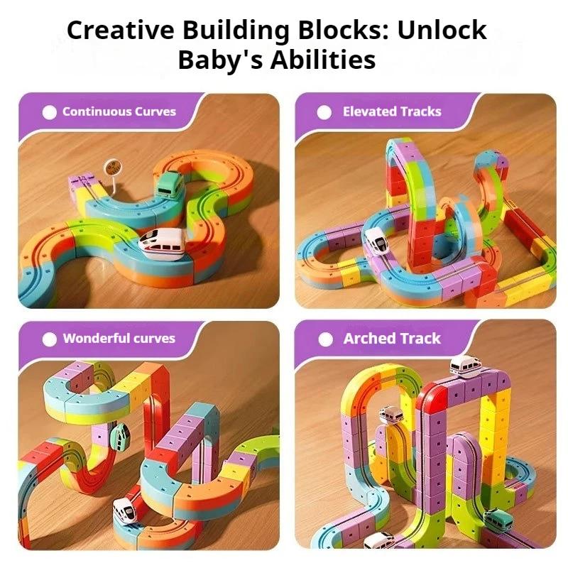 Children's Education 3D Electromagnetic Suspension Train Track Toy Boys and Girls Assemble Toy Train Car Birthday Christmas Gift