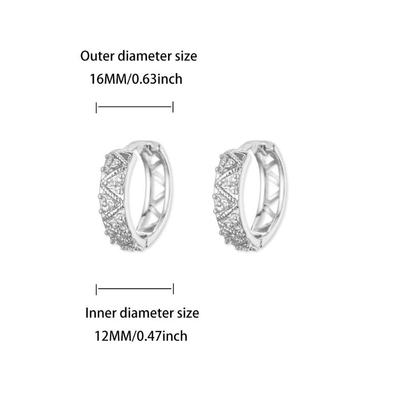 Multi-style Exquisite Geometric Butterfly Inlaid with Zircon Earrings Women's Fashion Retro Temperament Versatile