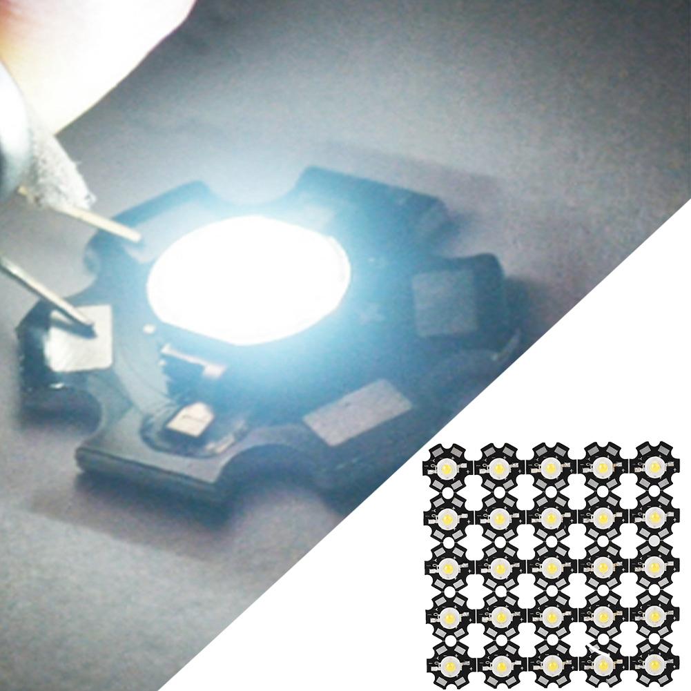 25PCS High Bright Integrated Chip Light Source LED Bead Spotlight Bulb White 20000-25000K