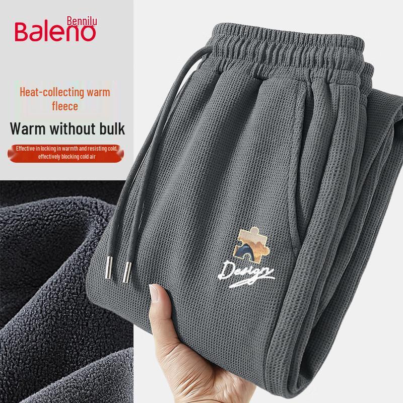 Baleno Men s Fleece-Lined Winter Casual Jogger Pants M