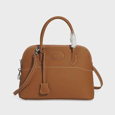Nuova Borsa a Mano da Donna in Vera Pelle con Texture a Litchi 2024 - Trendy Design a Conchiglia Europeo & Americano