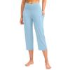Kvinner Elastisk Høy Midje 3/4 Bukse Casual Aktiv Passform Vide Capri Leggings Bukser Bukser Med Lommer