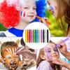 12Pcs Face Body Paint Sticks Kit 12 Color Water-Based Easy Clean Makeup Face Body Painting for Kids Art Theater