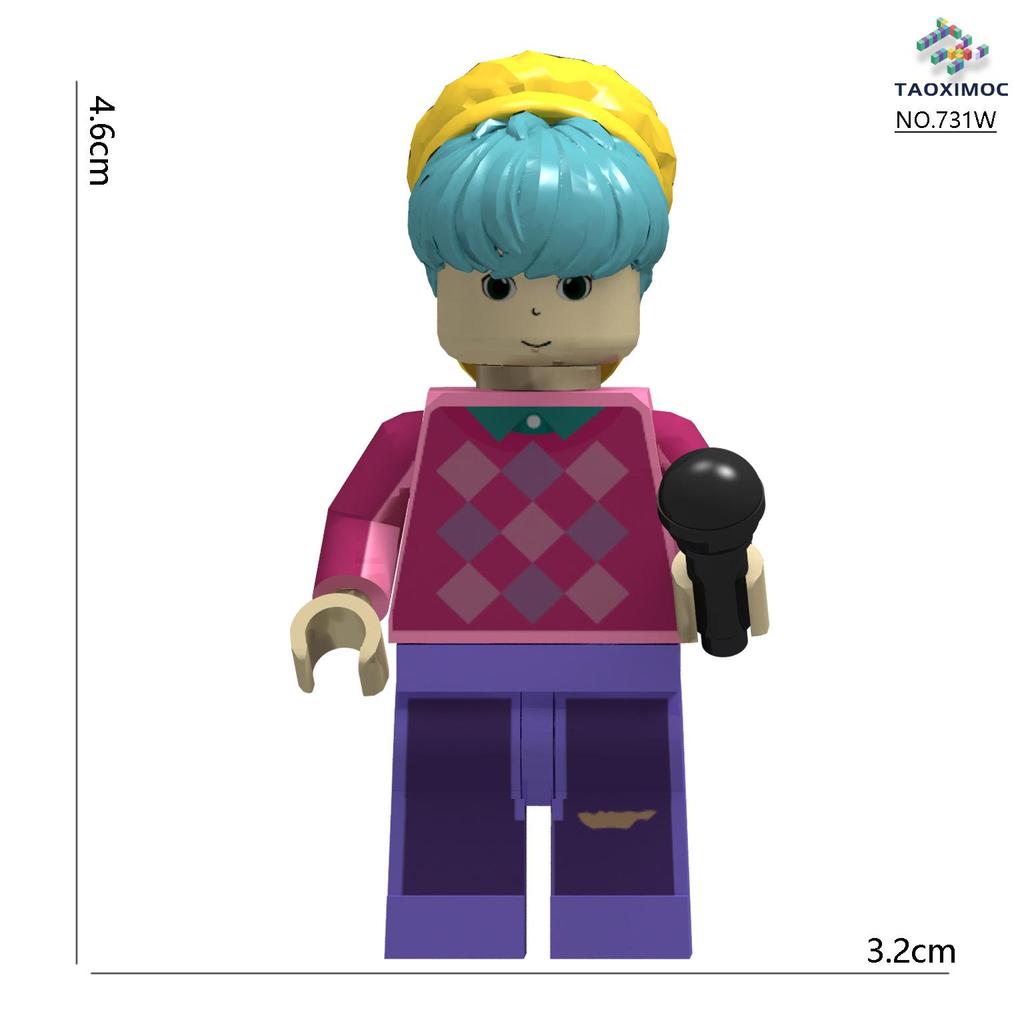 New Kpop Demon Hunters Building Blocks - Rumi Assembly Model Doll, Mini Action Figure Toy for Kids & Collection