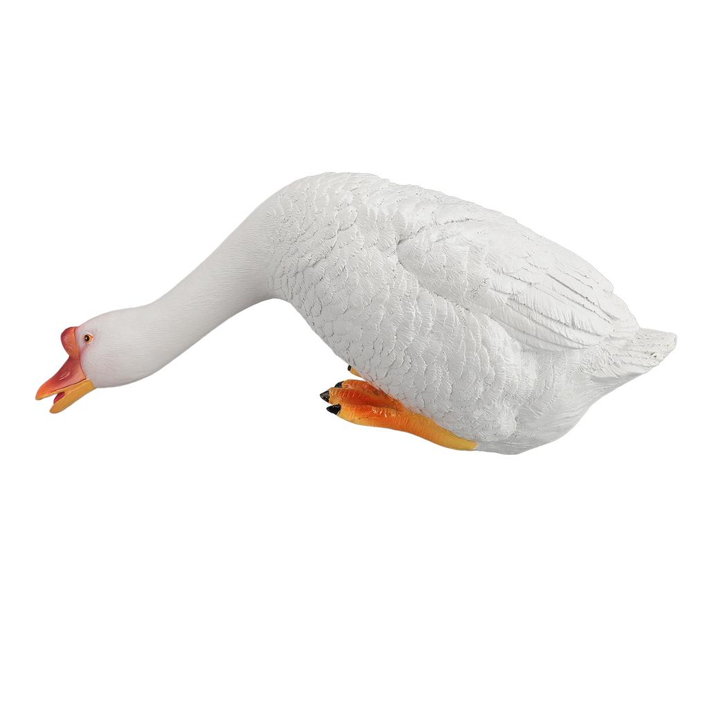 Resin Goose Statue Garden Decor Figurine Ornament for Pool Side Lawn Yard Outdoor Decoration Funny