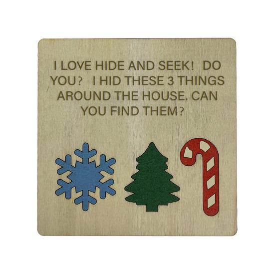 45659 Sets Christmas Hide Seek Set Snowflake Xmas Tree Crutch Shape
