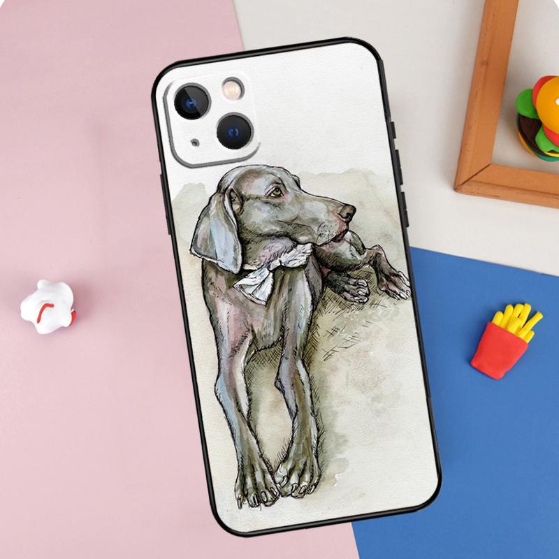 Weimaraner Dog Phone Case For iPhone 15 Pro Max 11 12 13 14 16 Pro Max Mini XR 16e 15 16 Plus Cover Shell