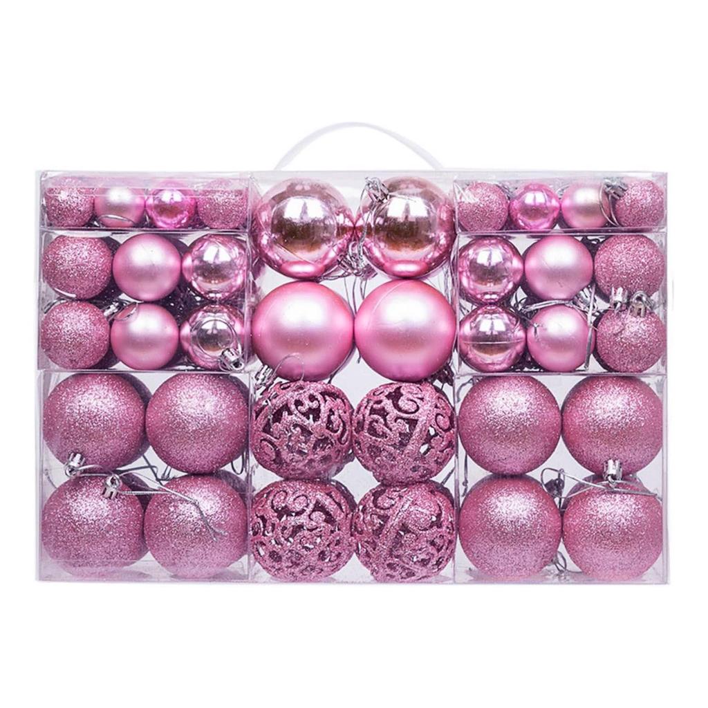 Electroplated Irregular Painted Plastic Christmas Ornament Set 100-Pack