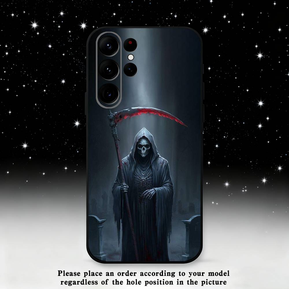 

Santa Muerte Art Phone Case For Samsung S25,S24,S21,S22,S23,S30,Ultra,S20,Plus,Fe,Lite,Note,10 Black Soft Shell Samsung S20lite5G