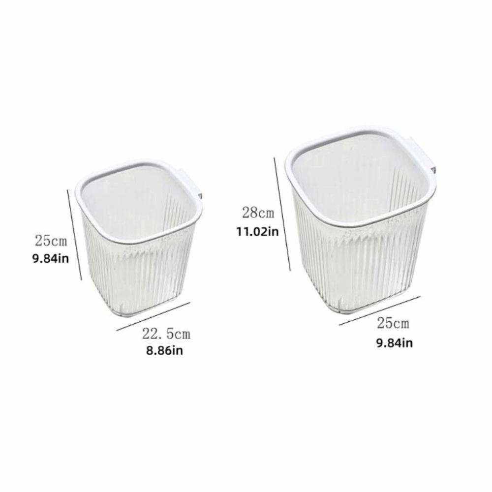 Plastic Trash Basket Thicken Dustbin Washable Transparent Trash Can  Toilet