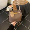 Bucket Bag, Handbag, Lychee-pattern Shoulder Bag, Retro Mother-and-daughter Crossbody Bag