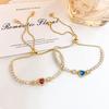Bracelet Colorful Love Zircon Bracelet Light Luxury High-end Pull-out Bead Adjustable Bracelet Exquisite and Versatile Girlfriend Model