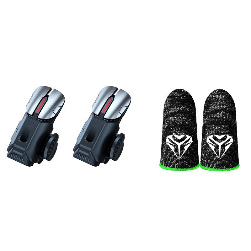 1 Paar Handy Spielauslöser 6 Finger Spielcontroller Universelles Gamepad Joystick Shooter Button Controller für iOS Android