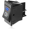 Fog Light Toggle Rocker Switch, 12V 35A 4 Pin SPST ON Off LED Fog Light Rocker Switches, Universal Automotive Rear Front Fog Lamp Toggle Switch for