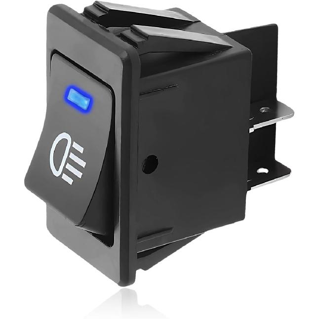 Fog Light Toggle Rocker Switch, 12V 35A 4 Pin SPST ON Off LED Fog Light Rocker Switches, Universal Automotive Rear Front Fog Lamp Toggle Switch for