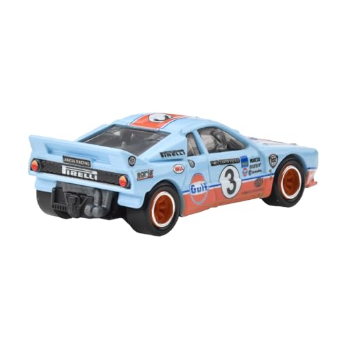 Hot Wheels Premium 2-Pack Lancia Rally 037 / Fiat 131 Abarth Vehicle Toy Diecast Cars for Ages 3 and Up, Blue, HRR81