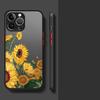 Case for iPhone 17 Pro Max 11 14 16 Plus 15 7 8 SE XS XR 13 Mini 12 Air Funda Back Phone Cover Flower Sunflower