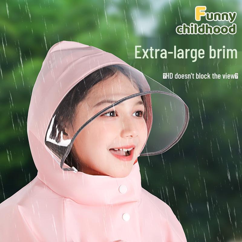 Kids' Stormproof Raincoat with Backpack Space - One-Piece Full-Body Poncho for Primary School Students