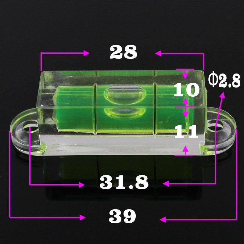 Square Spirit Level With Ears Bubble For DIY TV bracket instrument equipment Green Round level bubble Mini Leveling Shelf