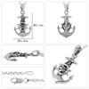 Gin No Anchor Silver Necklace Silver 925 Silver Hawaiian Jewelry Wheel Anchor Anchor Steering Wheel Rudder [Shinjuku Kura] (with Chain) Men's