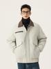 ACU Menswear | Men's American Patchwork PU Leather Down Jacket - Lightweight White Duck Down Winter Coat