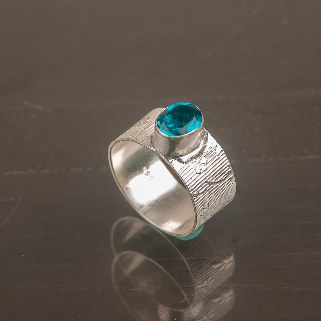 Apatite Gemstone 925 Sterling Silver Jewelry Handmade Ring For Anniversary Gift RR-3-12