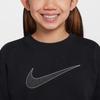 Nike Sportswear Club Casual Simple Comfortable Kids Sweatshirt Black Metallic-Silver HM6527-010