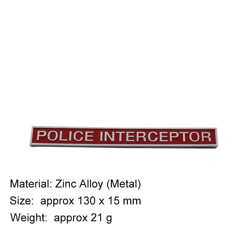 Premium TURBOCHARGED POLICE INTERCEPTOR For Utility Sedan V8 Decal Emblem Badge Sticker