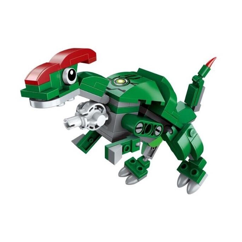 553 sztuk/zestaw 6 w 1 Dinozaur Robot Klocki Cegła DIY Model dinozaura Zabawki edukacyjne dla dzieci Prezent 1414