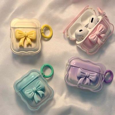 Etui na słuchawki 3D Bow Wave do słuchawek AirPods 1 2 3 Pokrowiec ochronny