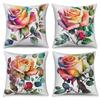 Cushion Cover Modern Sofa Square Pillowcase Home Decor Rose Flower Throw  Pattern
