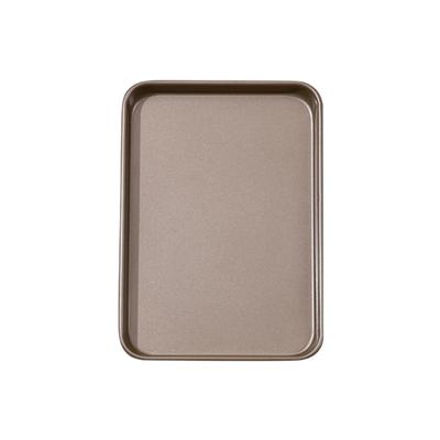 Large Rectangular Nonstick Cookie Sheet Tray For Baking Cakes Oven Safe Carbon Steel Construction Even Heat Distribution