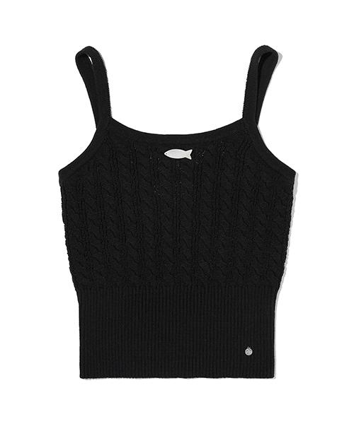Kirsh Cable Pattern Knit Sleeveless [Black] 1