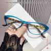 New Fashion Anti Blue Light Glasses Ultra Light Women Men Cat Eye Glasses Small Frame Leopard Color Reading Eyewear
