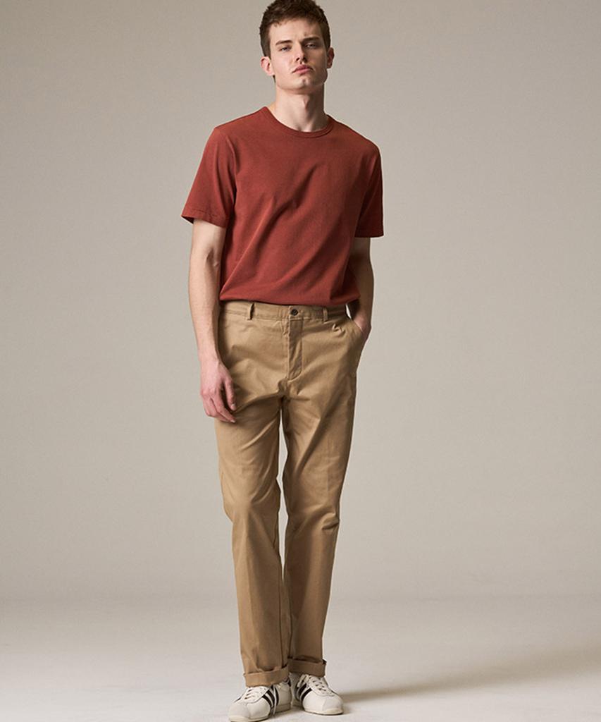 Laijeuaenbillou [Authentic] Authentic Supima 265 Regular Straight Chino Pants British Khaki