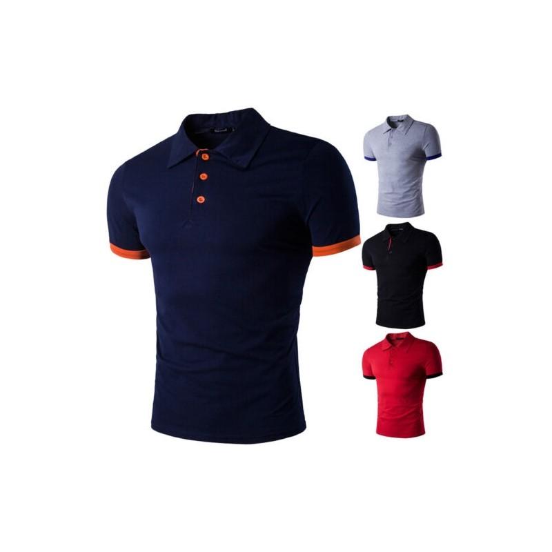 Premium Quality Usa Fashion Men's Stylish Casual T-shirt Slim Fit Polo Shirt Tops For Everyday Wear