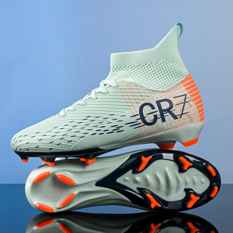 Scarpe da Calcio High-Top Cr7 Comode Resistenti all'Usura Antiscivolo Suola in Spugna Fly-Woven Tf
