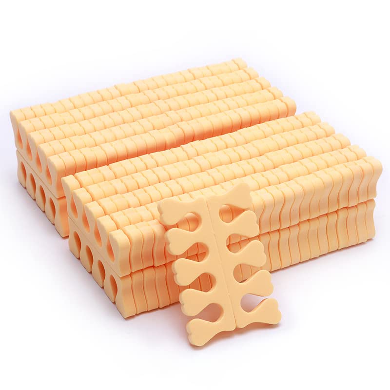 100PCS Sponge Toe Separator, Soft Toe Spreader Nail Art Finger Separator Divider Spacer Manicure Pedicure Tool for Nail Polish (Pink)