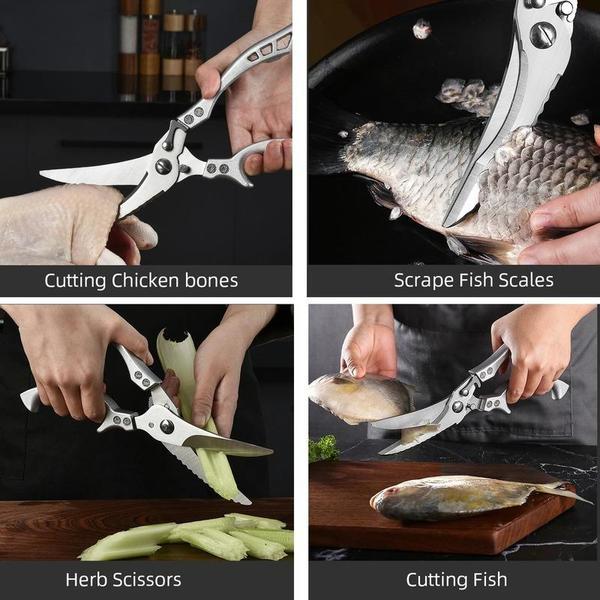Chicken Bone Kitchen Scissors Kitchen Scissors Duck Fish Knife 4Cr13 Stainless Steel Scissors
