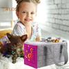 Wireless Speaker Felt Storage Bag Portable Handle 2 Compartments Large Capacity Foldable Audio Player Kids Stuffed Toy Snack Organizer Carrying